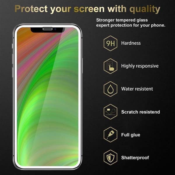 iPhone XR Karkaistu lasi / Suojalasi näytönsuoja Fullscreen Armour Film näytön suojakalvo 9H kovuudella ja 3D Touch