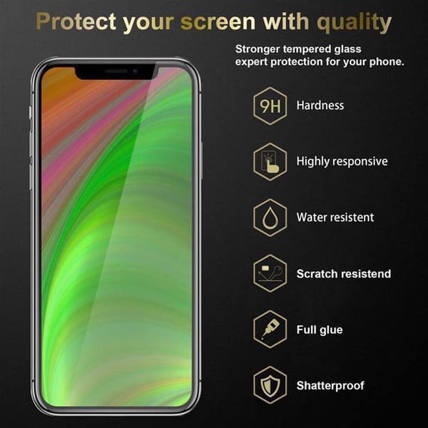 iPhone XR Karkaistu lasi / Suojalasi näytönsuoja Fullscreen Armour Film näytön suojakalvo 9H kovuudella ja 3D Touch