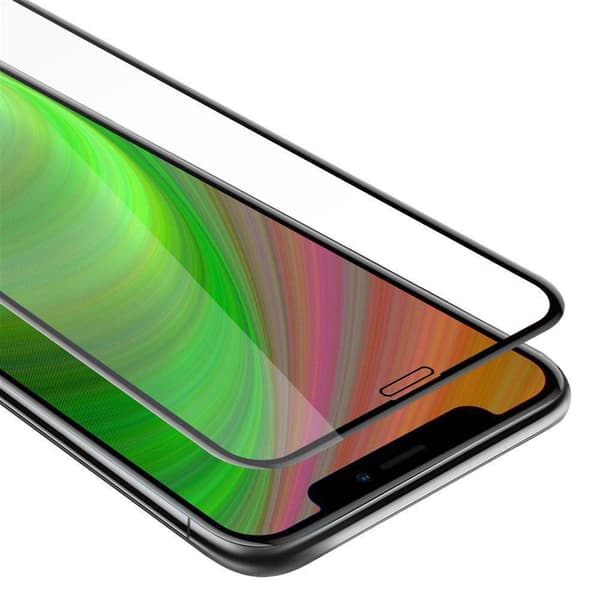 iPhone XR Karkaistu lasi / Suojalasi näytönsuoja Fullscreen Armour Film näytön suojakalvo 9H kovuudella ja 3D Touch LÄPINÄVÄ, MUSTA