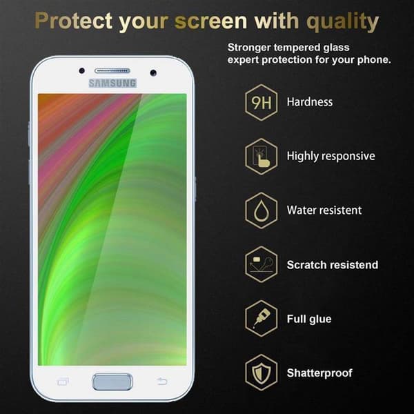 Skyddsglas för Samsung Galaxy A7 2017 Skyddsfilm Skärmskydd Full Screen Härdat (Tempered)-glas för skydd