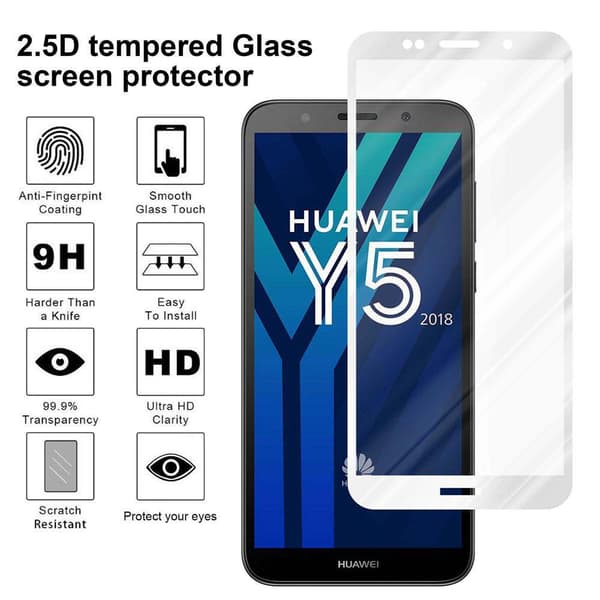 Skyddsglas för Huawei Y5 PRIME 2018 / Y5 2018 Skyddsfilm Skärmskydd Full Screen Härdat (Tempered)-glas för skydd