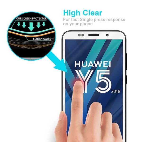 Skyddsglas för Huawei Y5 PRIME 2018 / Y5 2018 Skyddsfilm Skärmskydd Full Screen Härdat (Tempered)-glas för skydd