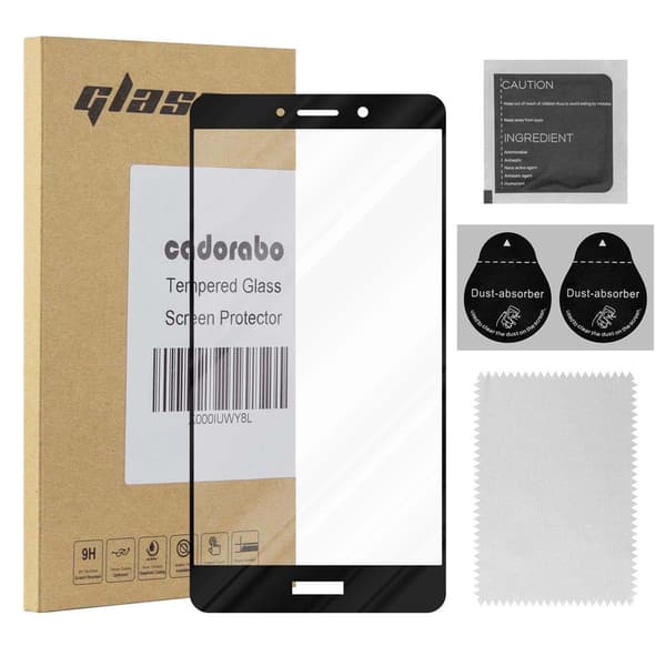 Skyddsglas för Huawei MATE 9 LITE / GR5 2017 / Honor 6X Skyddsfilm Skärmskydd Full Screen Härdat (Tempered)-glas för skydd TRANSPARENT med SVART