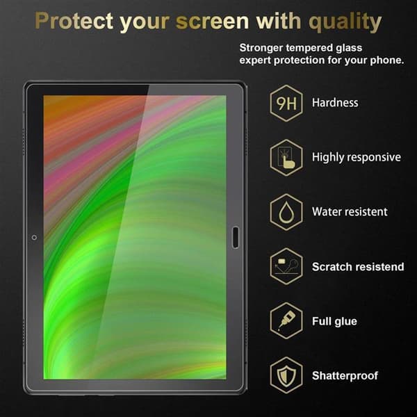 Lenovo Tab P10 (10.1 Tulli) Karkaistu lasi / Suojalasi Suojakalvo näytönsuoja suojalasi 9H kovuudella ja 3D-kosketusyhteensopivuudella