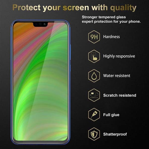 Skjermbeskytter Skärmskyddtil til Honor 8X Herdet Skjermglass Full Skjerm