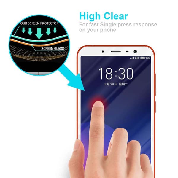 Skyddsglas för MEIZU M6T Skyddsfilm Skärmskydd Full Screen Härdat (Tempered)-glas för skydd
