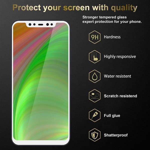 Xiaomi Mi 8 Karkaistu lasi / Suojalasi näytönsuoja Fullscreen Armour Film näytön suojakalvo 9H kovuudella ja 3D Touch