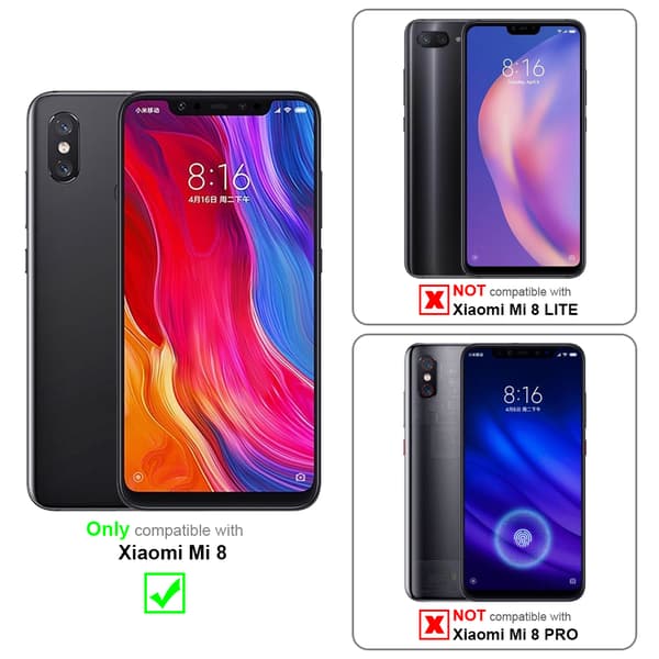 Xiaomi Mi 8 Karkaistu lasi / Suojalasi näytönsuoja Fullscreen Armour Film näytön suojakalvo 9H kovuudella ja 3D Touch