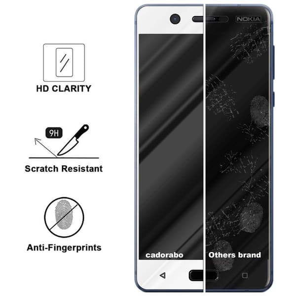 Nokia 5 2017 Karkaistu lasi / Suojalasi näytönsuoja Fullscreen Armour Film näytön suojakalvo 9H kovuudella ja 3D Touch