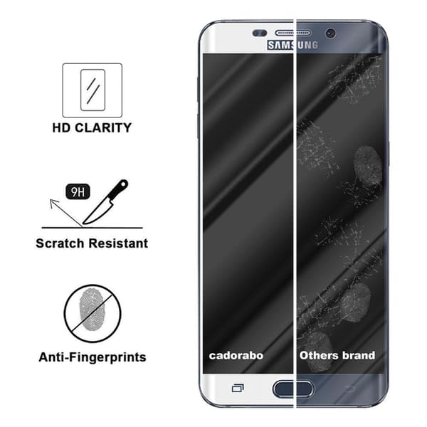 Skyddsglas för Samsung Galaxy S6 EDGE Skyddsfilm Skärmskydd Full Screen Härdat (Tempered)-glas för skydd