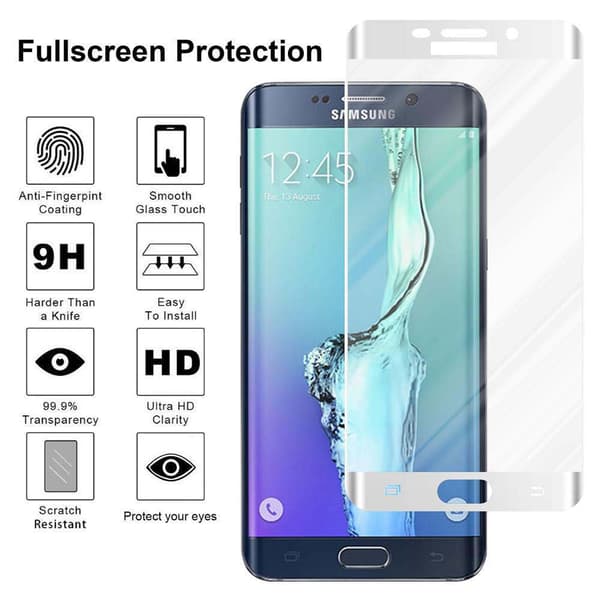 Skyddsglas för Samsung Galaxy S6 EDGE Skyddsfilm Skärmskydd Full Screen Härdat (Tempered)-glas för skydd
