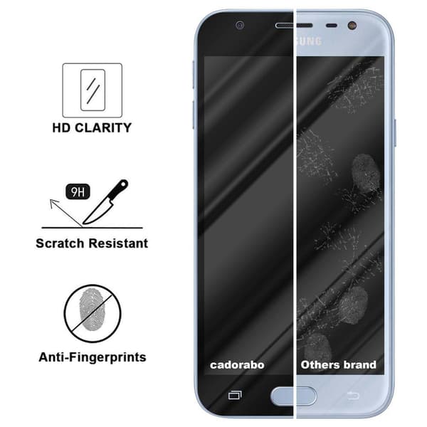 Skjermbeskytter Skärmskyddtil til Samsung Galaxy J3 PRO Herdet Skjermglass Full Skjerm