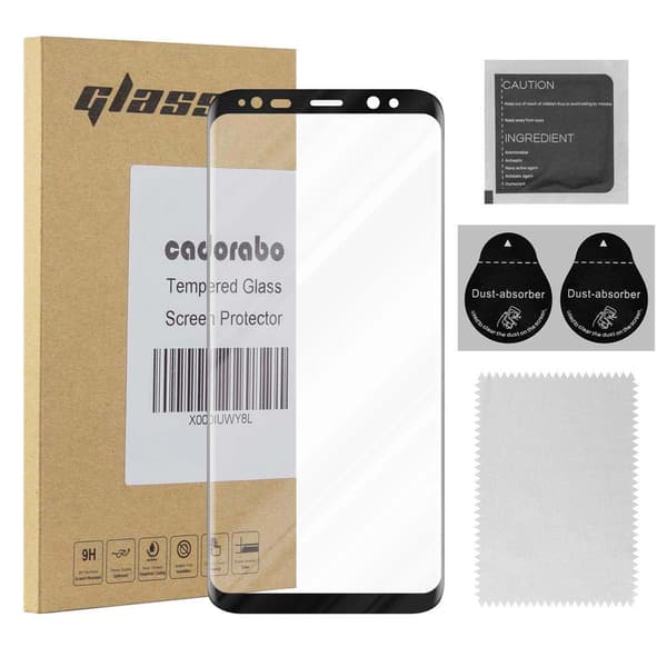 Skærmbeskytter Samsung Galaxy S8 PLUS Beskyttelsesglas TRANSPARENT med SORT