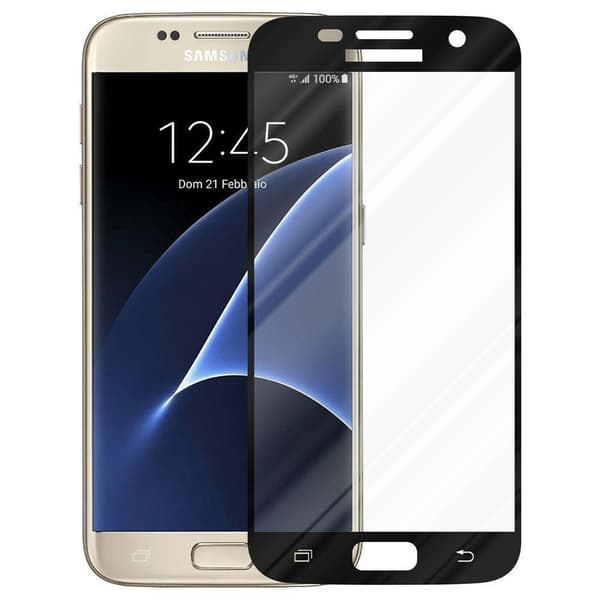 Skjermbeskytter Skärmskyddtil til Samsung Galaxy S7 Herdet Skjermglass Full Skjerm