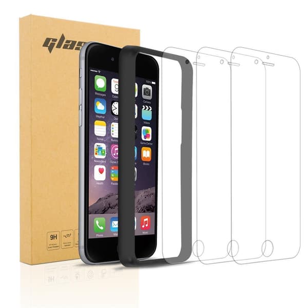 3x iPhone 7 / 7S / 8 / SE 2020 Karkaistu lasi / Suojalasi näytönsuoja Suojakalvo 3-pack karkaistu näytön suojalasi asennustuen kanssa