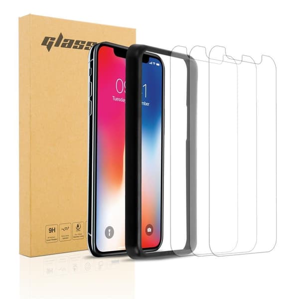 3x Skyddsfilm för iPhone XR Skärmskydd Skyddsglas härdat (Tempered)-glas för skydd av displayen i 9H hårdhet med 3D Touch-kompatibilitet med