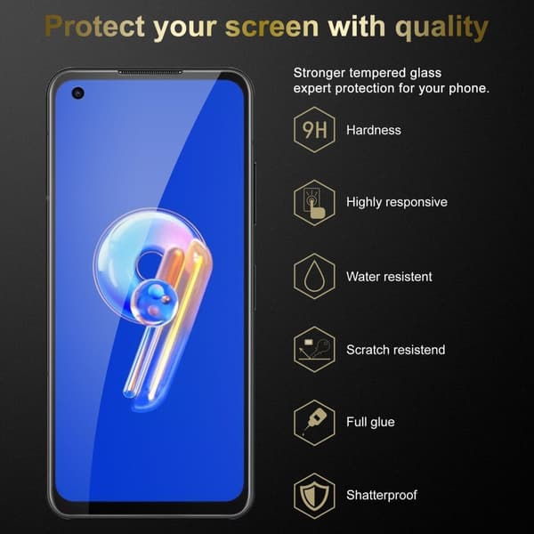 Asus ZenFone 9 3x Skärmskydd Skyddsglas Skyddsfilm Härdat (Tempered)-glas för skydd