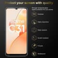 Pikkukuva 2 / 7: 3x Realme C31 Karkaistu lasi / Suojalasi näytönsuoja Suojakalvo 9H kovuudella ja 3D Touch -yhteensopivuudella