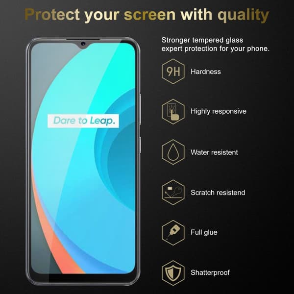 3x Skjermbeskytter Skärmskyddtil til Realme C11 2020 Herdet Skjermglass