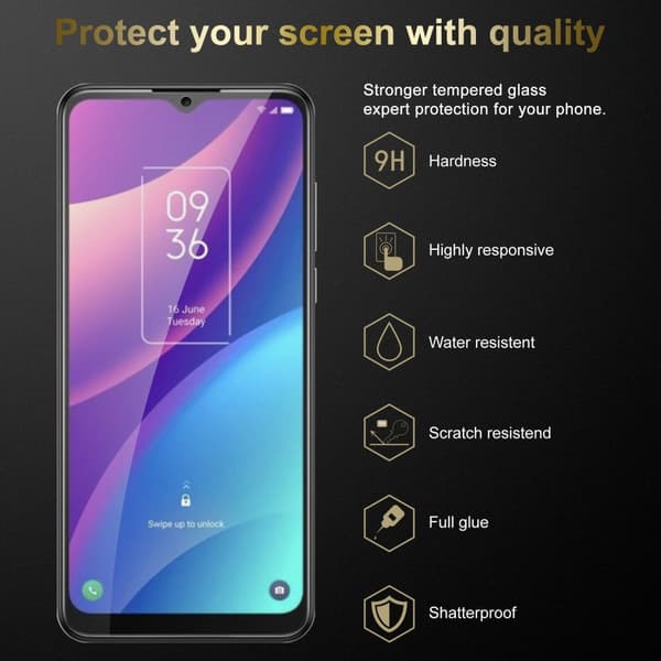 TCL 30E / 30SE / 305 3x Skärmskydd Skyddsglas Skyddsfilm Härdat (Tempered)-glas för skydd