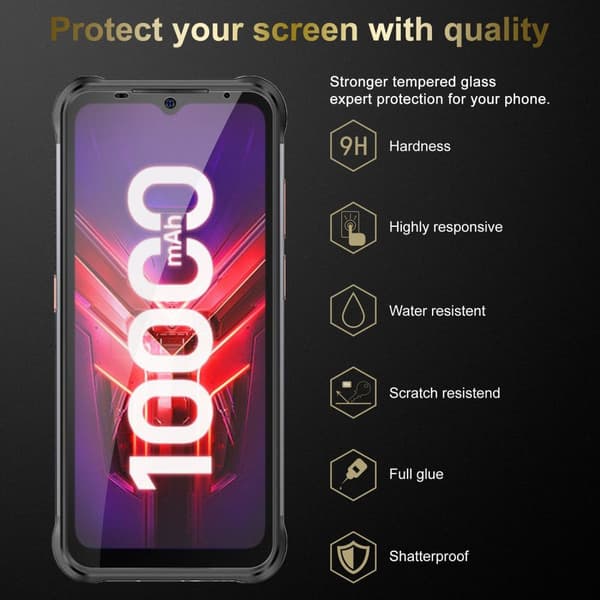 Ulefone Power Armor 14 / 14 PRO 3x Skärmskydd Skyddsglas Skyddsfilm Härdat (Tempered)-glas för skydd