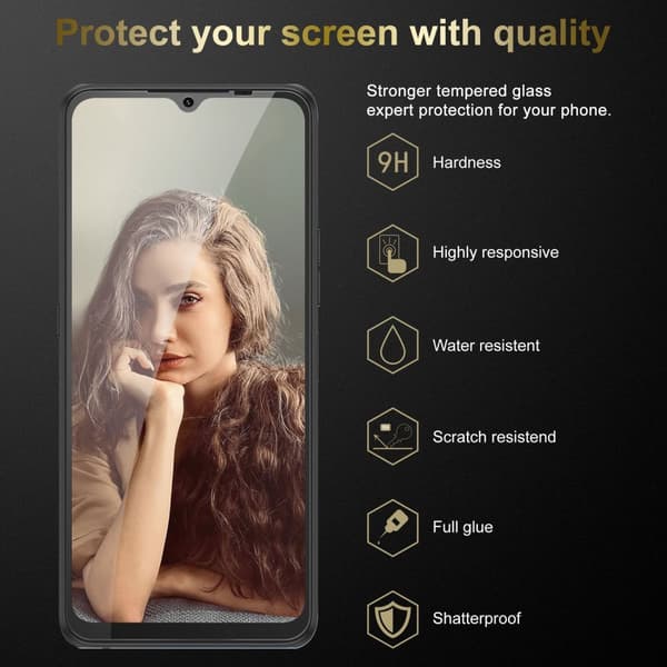 3x Skjermbeskytter Skärmskyddtil til Umidigi Power 7 / 7S Herdet Skjermglass