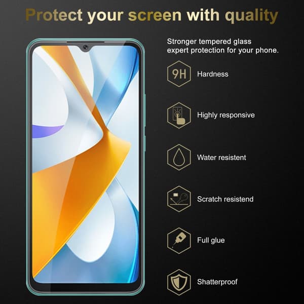 Xiaomi RedMi 10C / POCO C40 3x Skärmskydd Skyddsglas Skyddsfilm Härdat (Tempered)-glas för skydd