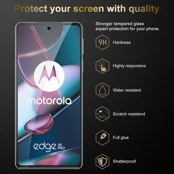 Motorola EDGE 30 PRO / EDGE+ 3x Skærmbeskytter Beskyttelsesglas