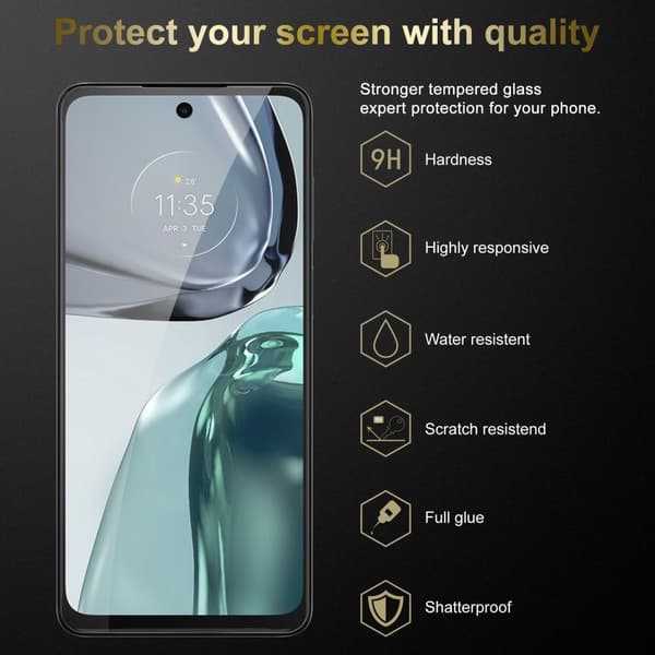 Motorola MOTO G62 5G 3x Skærmbeskytter Beskyttelsesglas