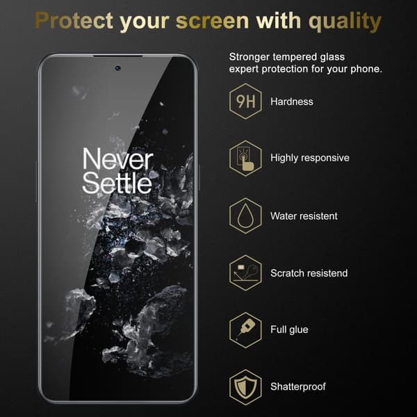 3x OnePlus 10T / ACE PRO Karkaistu lasi / Suojalasi näytönsuoja Suojakalvo 9H kovuudella ja 3D Touch -yhteensopivuudella