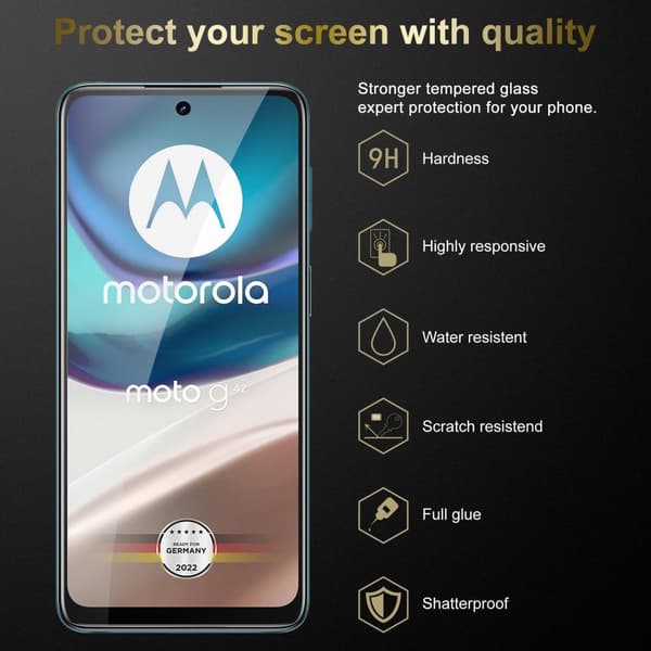 Motorola MOTO G42 3x Skærmbeskytter Beskyttelsesglas