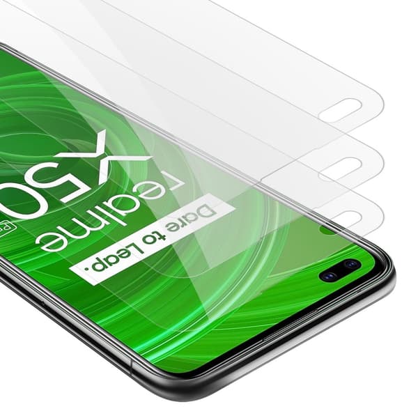 3x Realme X50 PRO Karkaistu lasi / Suojalasi näytönsuoja Suojakalvo 9H kovuudella ja 3D Touch -yhteensopivuudella