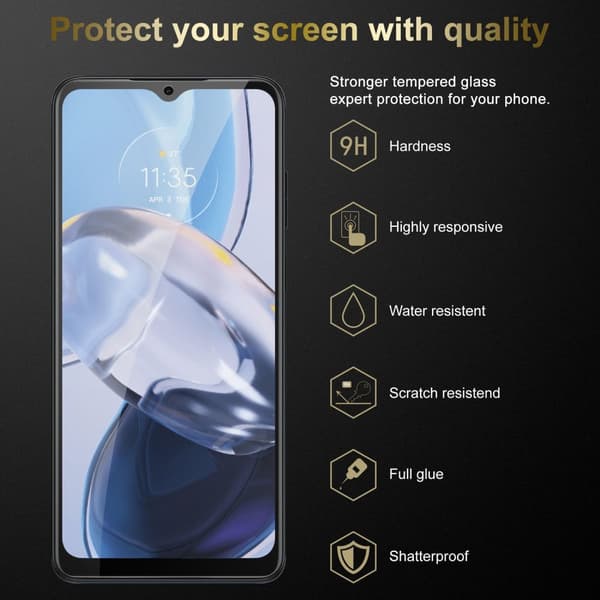 Motorola MOTO E22 / E22i 3x Skærmbeskytter Beskyttelsesglas