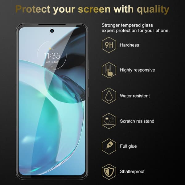 3x Skjermbeskytter Skärmskyddtil til Motorola MOTO G72 Herdet Skjermglass