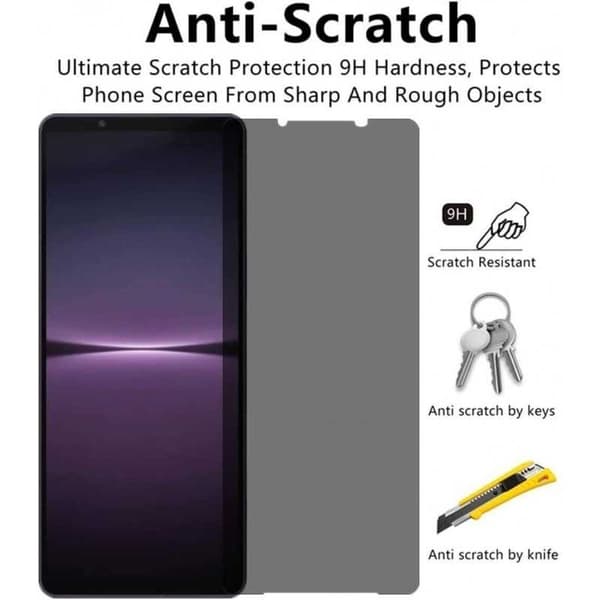 Xperia 10 V Privacy Härdat glas 0.26mm 3D 9H