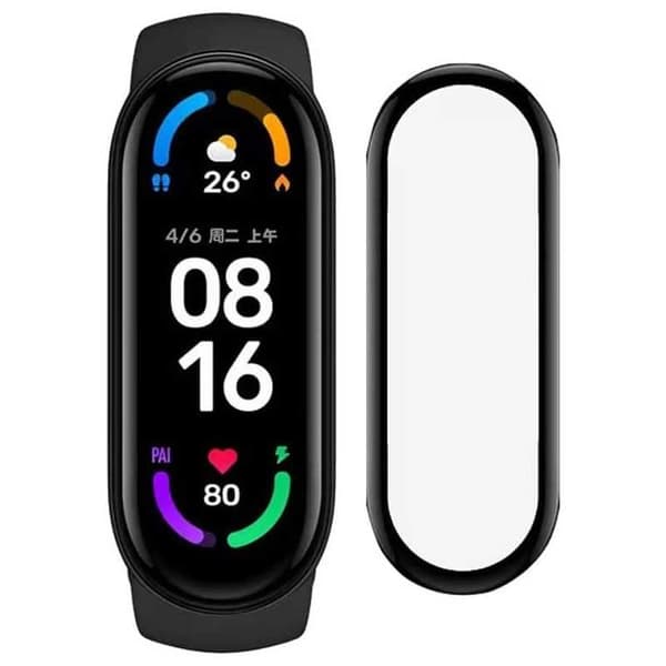 2-PACK Xiaomi Mi Band 7 / 7 NFC FullFrame 3D hærdet glas 0,2 mm 9H