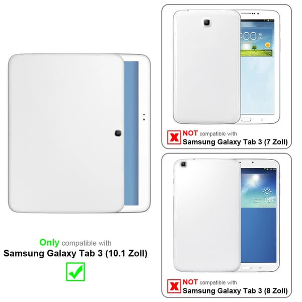 Samsung Galaxy Tab 3 (10.1 Tull) 3x Skärmskydd Skyddsfilm Härdat (Tempered)-glas för skydd