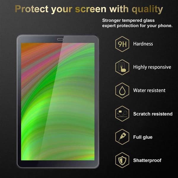 Samsung Galaxy Tab A (10.5 Tull) 3x Skärmskydd Skyddsfilm Härdat (Tempered)-glas för skydd