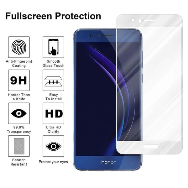 Honor 8 / 8 PREMIUM Karkaistu lasi / Suojalasi näytönsuoja Fullscreen Armour Film näytön suojakalvo 9H kovuudella ja 3D Touch