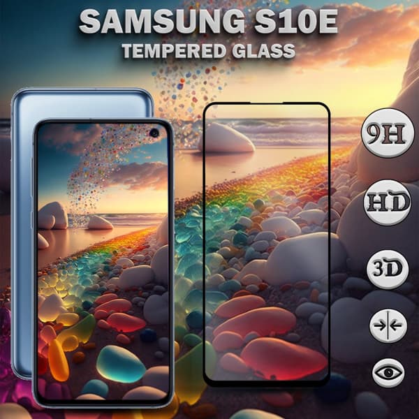 Samsung Galaxy S10E - Härdat Glas 9H – Super kvalitet 3D Skärmskydd