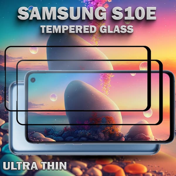 2-Pack Samsung Galaxy S10E - Härdat Glas 9H – Super kvalitet 3D Skärmskydd