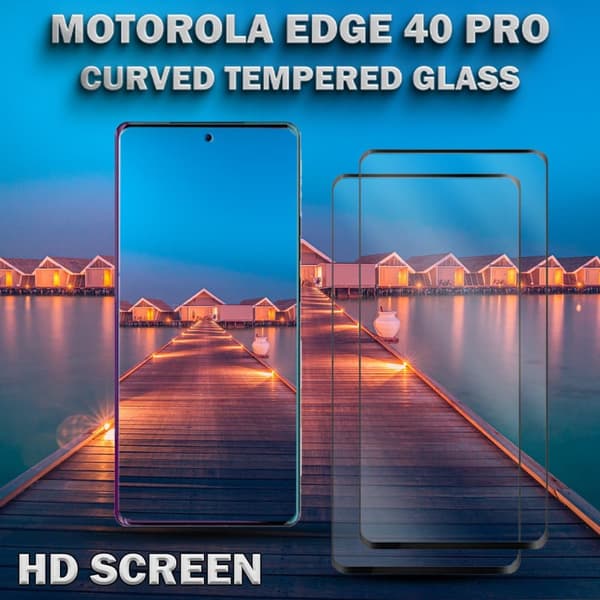 2-Pack Motorola EDGE 40 Pro - Härdat Glas 9H - Super kvalitet 3D Skärmskydd
