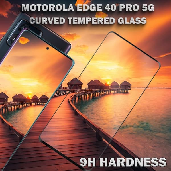 Motorola EDGE 40 Pro (5G) - Härdat Glas 9H - Super kvalitet 3D Skärmskydd