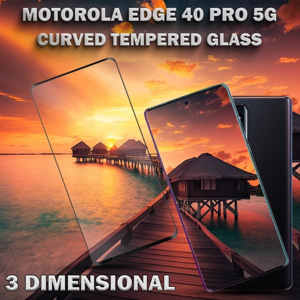 Motorola EDGE 40 Pro (5G) - Härdat Glas 9H - Super kvalitet 3D Skärmskydd
