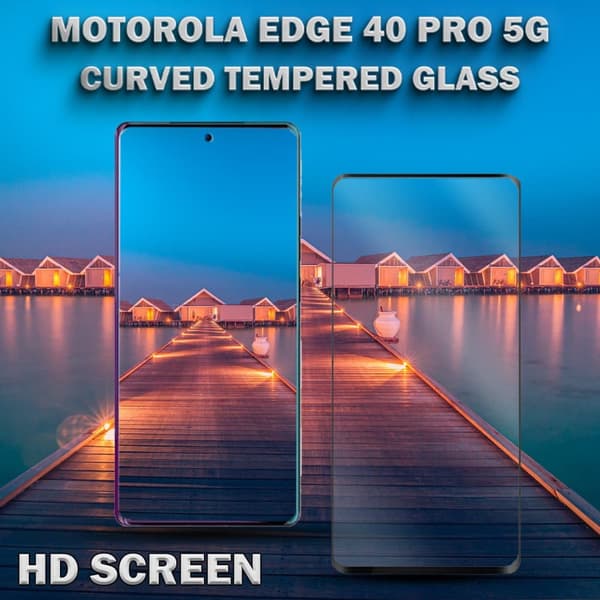 Motorola EDGE 40 Pro (5G) - Härdat Glas 9H - Super kvalitet 3D Skärmskydd