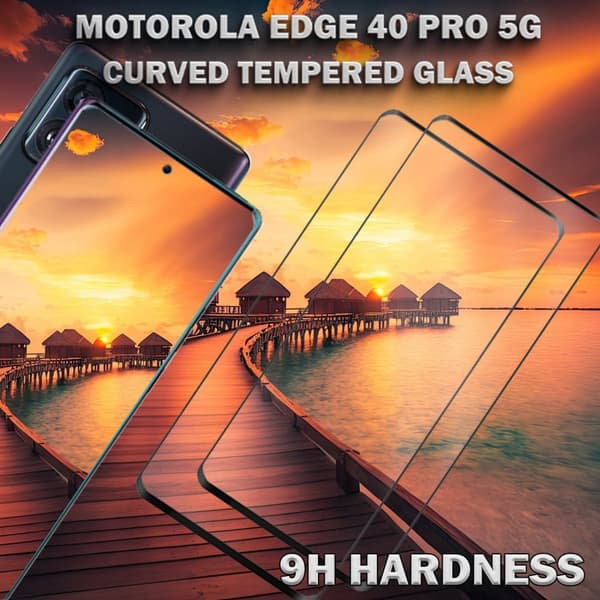 2-Pack Motorola EDGE 40 Pro (5G) - Härdat Glas 9H - Super kvalitet 3D Skärmskydd
