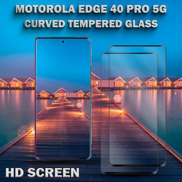 2-Pack Motorola EDGE 40 Pro (5G) - Härdat Glas 9H - Super kvalitet 3D Skärmskydd