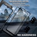 Miniatyrbild 3 av 5: 2-Pack Samsung A03s Skärmskydd & 2-Pack linsskydd - Härdat Glas 9H - Super kvalitet 3D