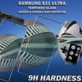 Miniatyrbild 3 av 5: 1-Pack Samsung S21 Ultra Skärmskydd & 1-Pack linsskydd - Härdat Glas 9H - Super kvalitet 3D