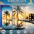 Miniatyrbild 1 av 5: 2-Pack Samsung A21s Skärmskydd & 1-Pack linsskydd - Härdat Glas 9H - Super kvalitet 3D